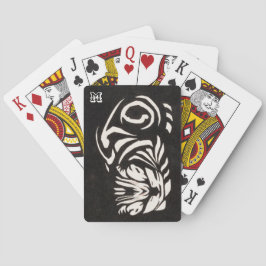 Baraja De Cartas Rayo blanco y negro de gato personalizado