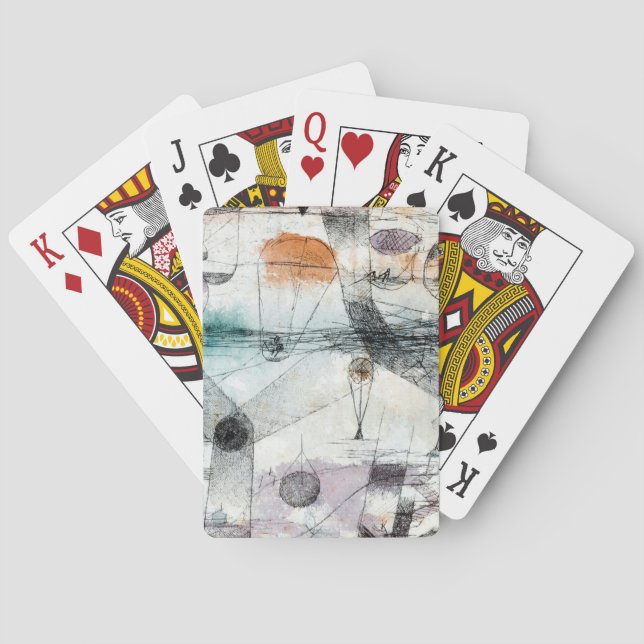 Baraja De Cartas Realm de Air Paul Klee Resumen expresionista (Reverso)