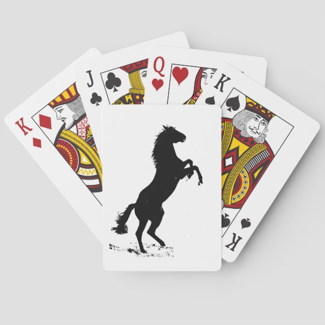 Baraja De Cartas Rearing Horse Silhouette (Reverso)