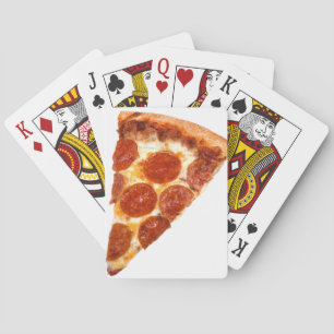 Baraja De Cartas Rebanada de pizza de pepperoni clásica de Slippery