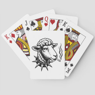 Baraja De Cartas Rebel Sheep – Punk Tattoo Style Graphic