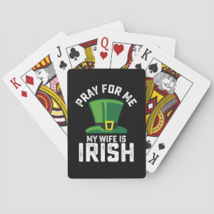 Baraja De Cartas Recen por mí, mi esposa es el día irlandés de San