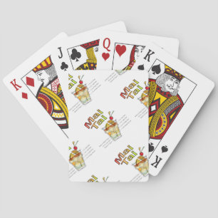 BARAJA DE CARTAS RECETA DE COCTEL MAI TAI ART