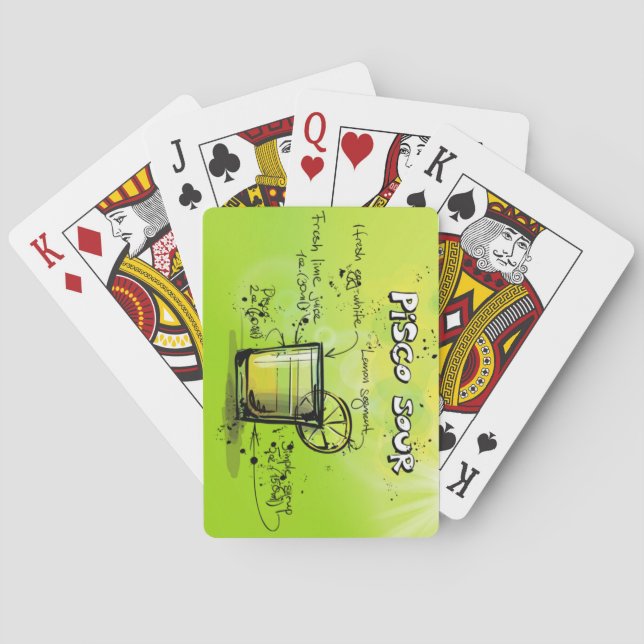 Baraja De Cartas Receta para tomar cóctel (Reverso)