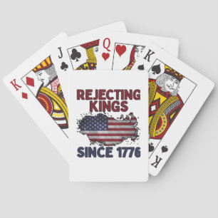 Baraja De Cartas Rechazando Reyes Desde 1776 Clásico Estilo Retro