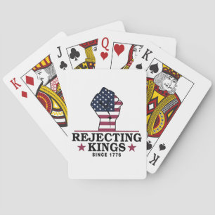 Baraja De Cartas Rechazar reyes desde 1776 4 de julio contra Trump