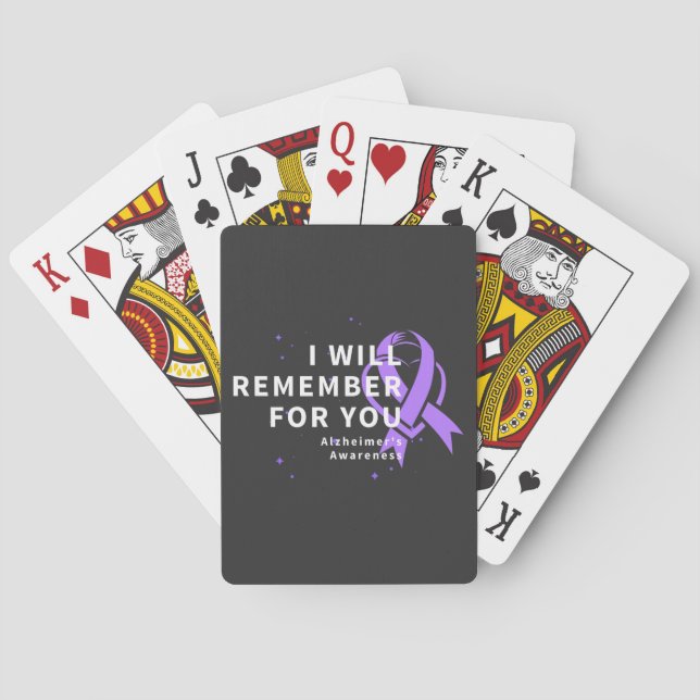 Baraja De Cartas Recordaré por ti - Conciencia de Alzheimer (Reverso)