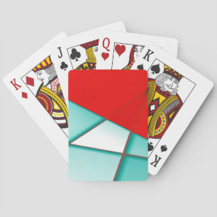Baraja De Cartas Rectángulo de trapecio de turcoise suave bajo hoja