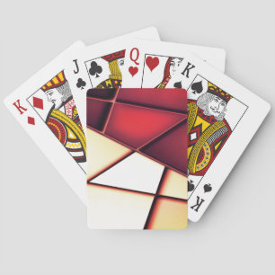 Baraja De Cartas Rectángulo rojo-beige trapezoides y poder alterar