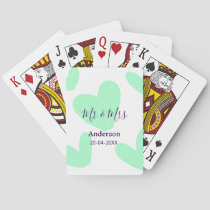 Baraja De Cartas Recuerdo de boda año fecha apellido de familia Sr 