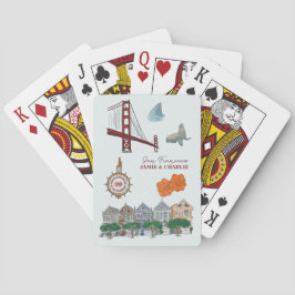 Baraja De Cartas Recuerdo de boda de San Francisco 