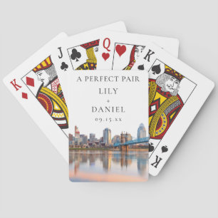 Baraja De Cartas Recuerdo de boda perfecto para Cincinnati