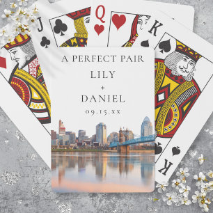 Baraja De Cartas Recuerdo de boda perfecto para Cincinnati