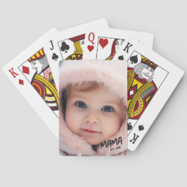 Baraja De Cartas Recuerdo de Foto Personalizado Mamá Establecida Ma