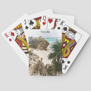Baraja De Cartas Recuerdo de la Escenografía Tropical de Tulum Méxi
