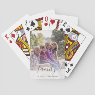 Baraja De Cartas Recuerdo de Novedad Único Foto de Reunión de Nombr