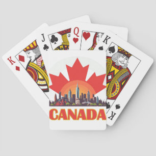 Baraja De Cartas Recuerdo de viaje a Canadá para destino