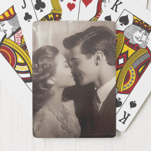 Baraja De Cartas Recuerdo Elegante de Aniversario de Boda Foto de P
