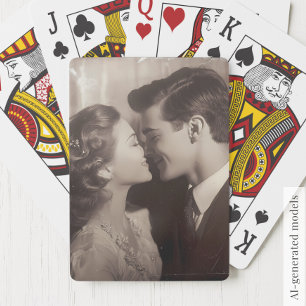 Baraja De Cartas Recuerdo Elegante de Aniversario de Boda Foto de P