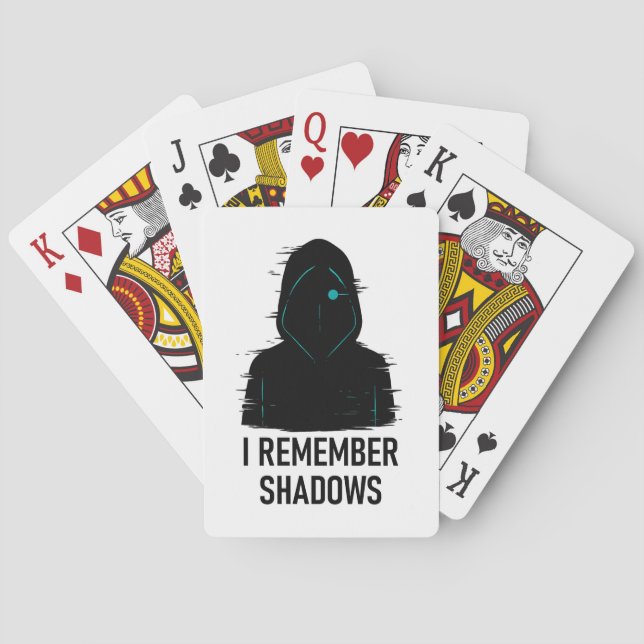 Baraja De Cartas Recuerdo las sombras - Diseño de figura encapuchad (Reverso)