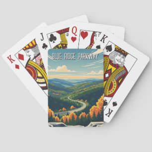 Baraja De Cartas Recuerdo vintage de la Blue Ridge Parkway