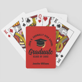 Baraja De Cartas Red Black Graduate Custom Graduation