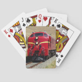 Baraja De Cartas Red Diesel Train Engine Locomotive Railway