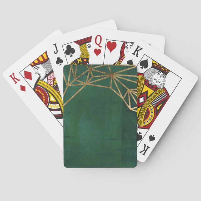 Baraja De Cartas Red dorada y selva verde (Reverso)