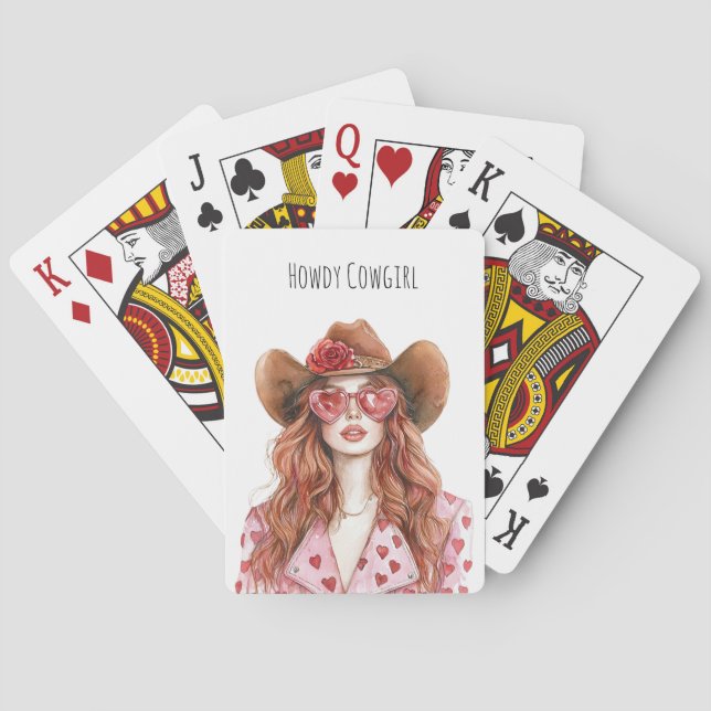 Baraja De Cartas Red Head Cowgirl (Reverso)