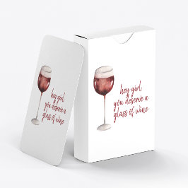 Baraja De Cartas Red Hey Chica Te Mereces Una Cita De Vino