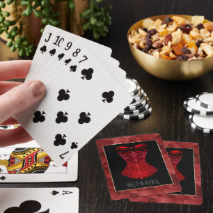 Baraja De Cartas Red Lips Corset