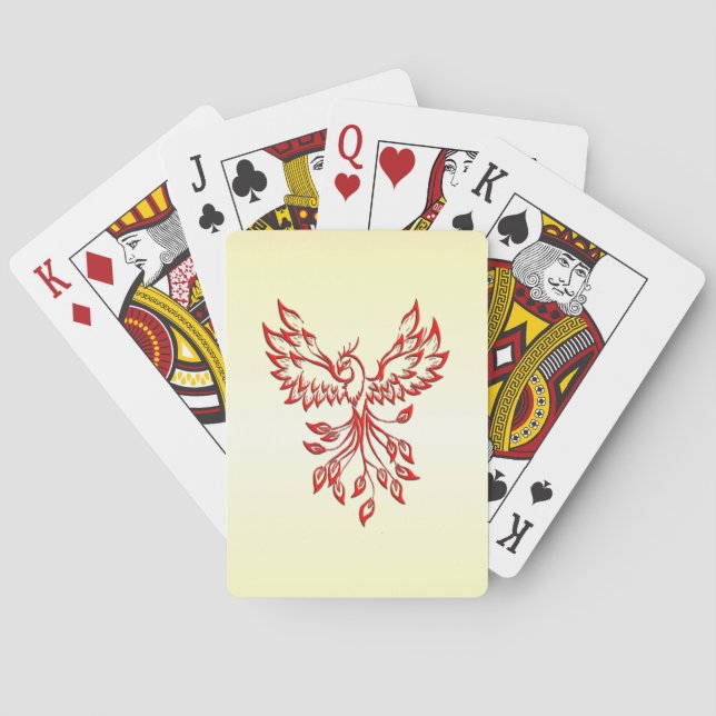 Baraja De Cartas Red Phoenix Rises (Reverso)