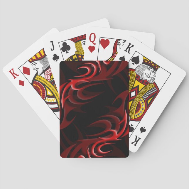Baraja De Cartas Red sobre tarjetas de juego "Smoke" negro (Reverso)