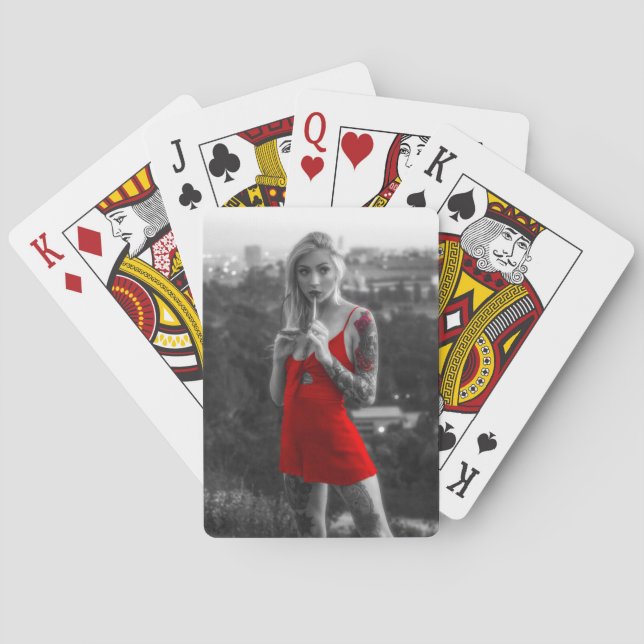 Baraja De Cartas Red woman (Reverso)
