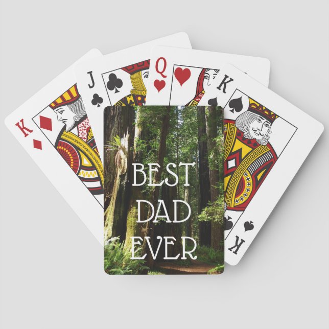 Baraja De Cartas Redwoods y helechos en el Parque Nacional Redwood (Reverso)