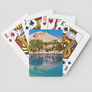 Baraja De Cartas Reflejos en el lago Helen, Lassen Volcánico