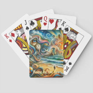 Baraja De Cartas Reflexiones incansables: Paisaje costero surrealis
