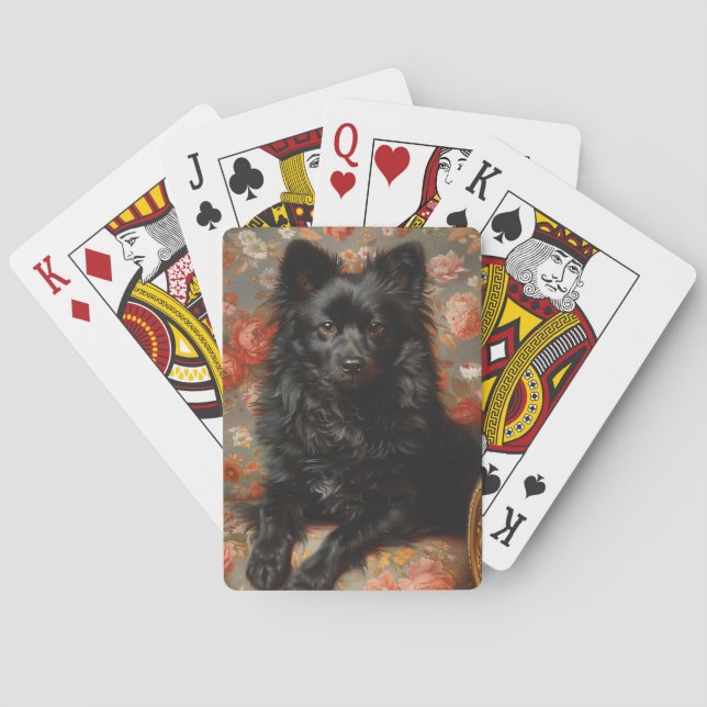 Baraja De Cartas Regal Schipperke Dog Vintage (Reverso)
