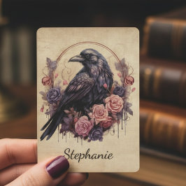 Baraja De Cartas Regalo Botánico de Cuervo Gótico y Brujería Natura