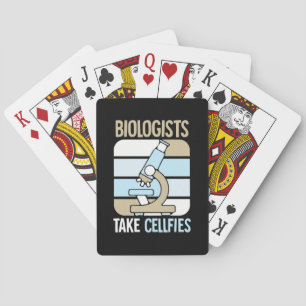 Baraja De Cartas Regalo científico   Los biólogos toman celulares