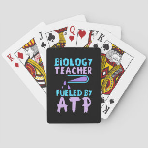 Baraja De Cartas Regalo científico Maestra De Biología Alimentada