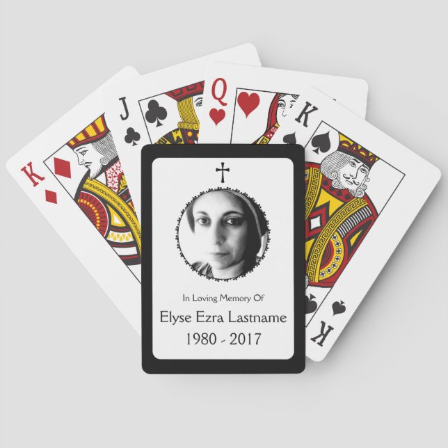 Baraja De Cartas regalo conmemorativo de cruz elegante (Reverso)