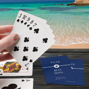 Baraja De Cartas Regalo de boda náutico para el padrino