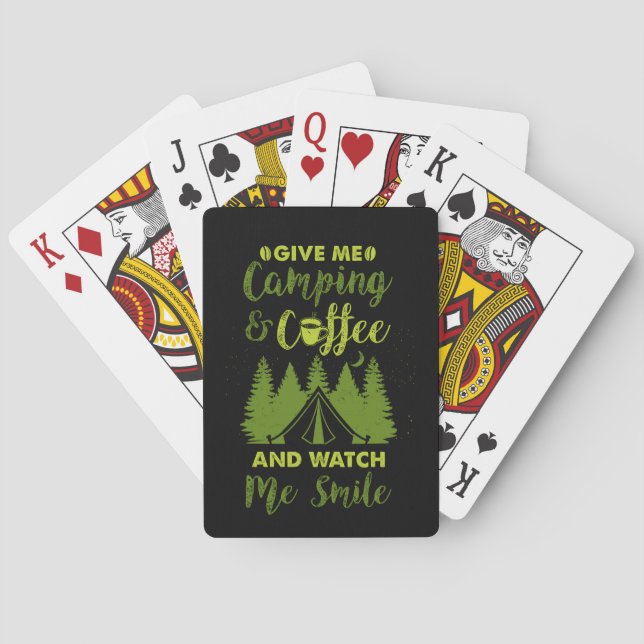Baraja De Cartas Regalo de café de camping (Reverso)