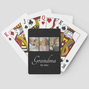 Baraja De Cartas Regalo de Colograma de 3 Fotos Personalizado Año d