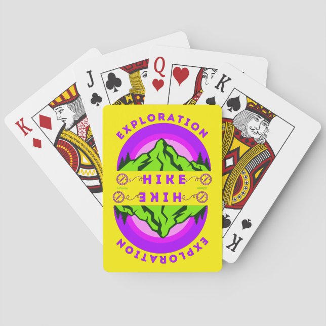 Baraja De Cartas regalo de excursión para excursionismo (Reverso)