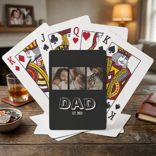 Baraja De Cartas Regalo de foto de Papá Est 3 Recuerdo de padre 