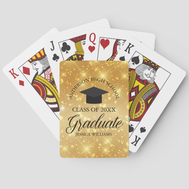 Baraja De Cartas Regalo de graduación de Personalizado de graduació (Reverso)