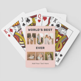 Baraja De Cartas Regalo de Mamá del Mundo Personalizado 6 Fotos Ros