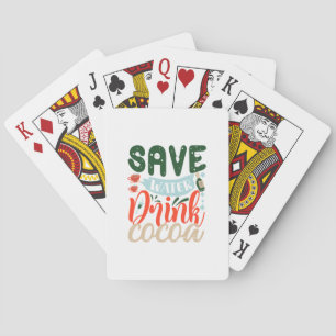 Baraja De Cartas Regalo de Navidad Guardar agua potable cacao